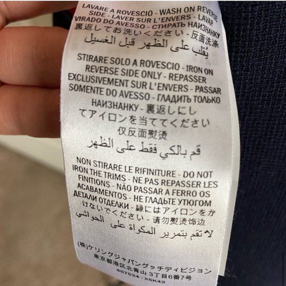 NEW! Gucci Faux Pearl Embellished Ruffled Wool Blend Mini Dress in Navy (size M) - Picture 16 of 16